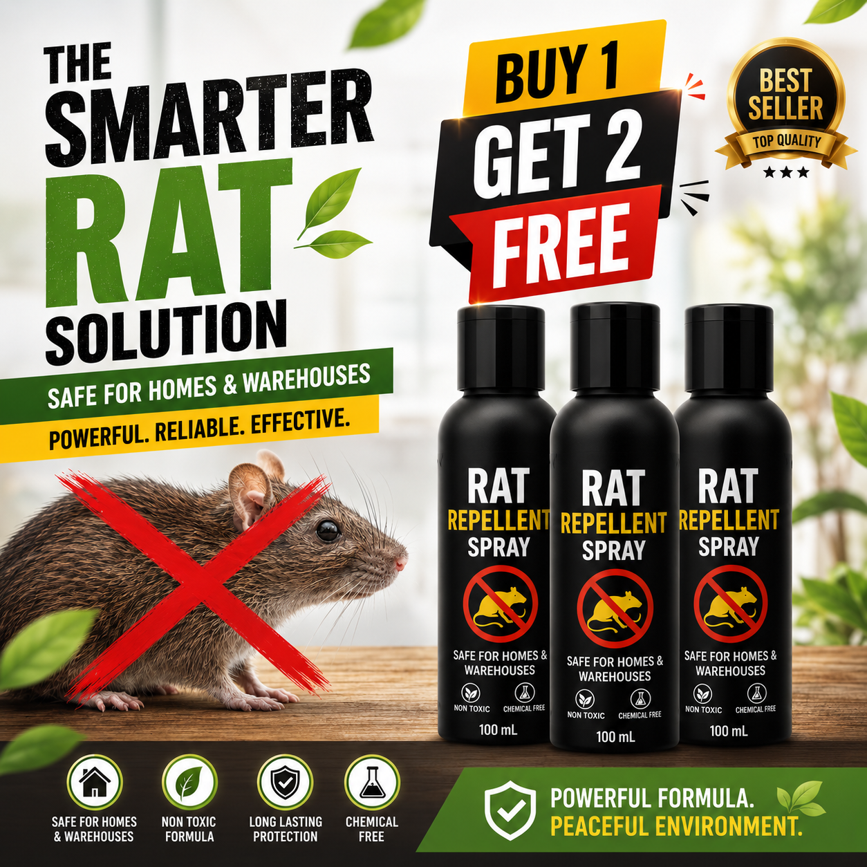 Rat Repellant Spray - 50 % Off