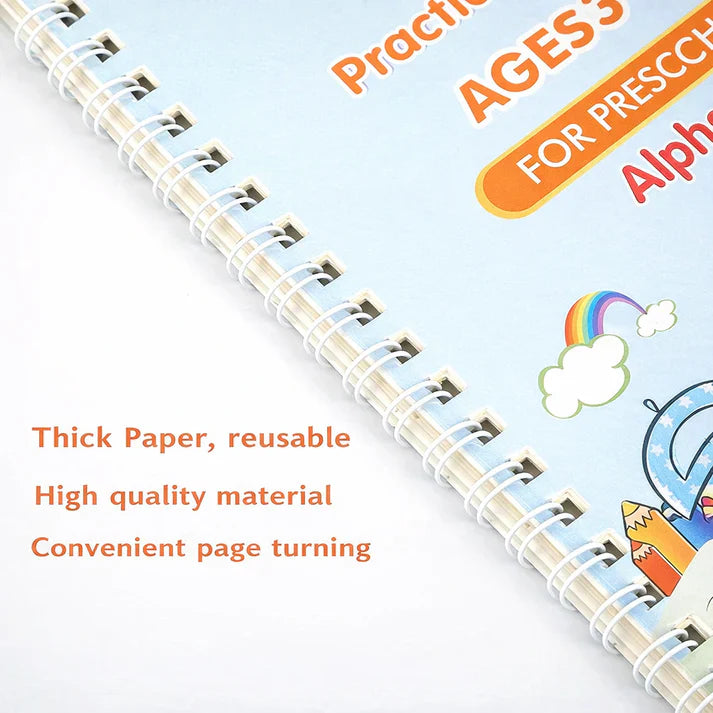 4-in-1 Reusable Kids Practice Book Set