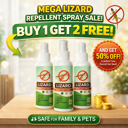 🦎Lizard Repellent Spray – Protect Your Home Naturally (BUY 1 GET 2 FREE)