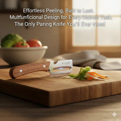 Wood Handle Stainless Steel Peeler