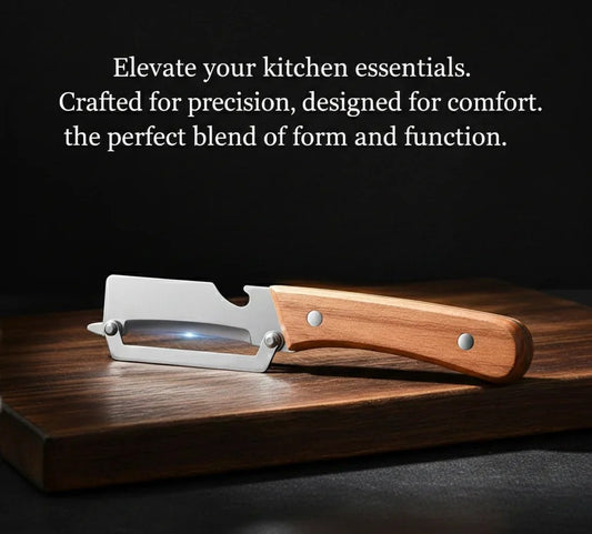 Wood Handle Stainless Steel Peeler